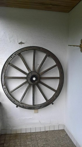 Wagenrad eichenholz 125 cm - -,