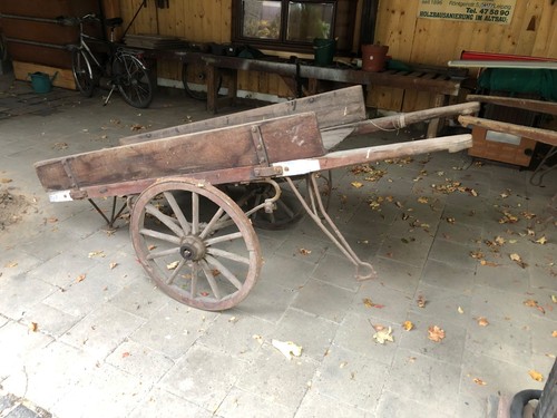 Antiker handkarren leiterwagen - handkarren,
